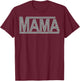 Checkered Mama Funny Black White Design Women or Men or Kids T-Shirt - T-Shirt | Maroon