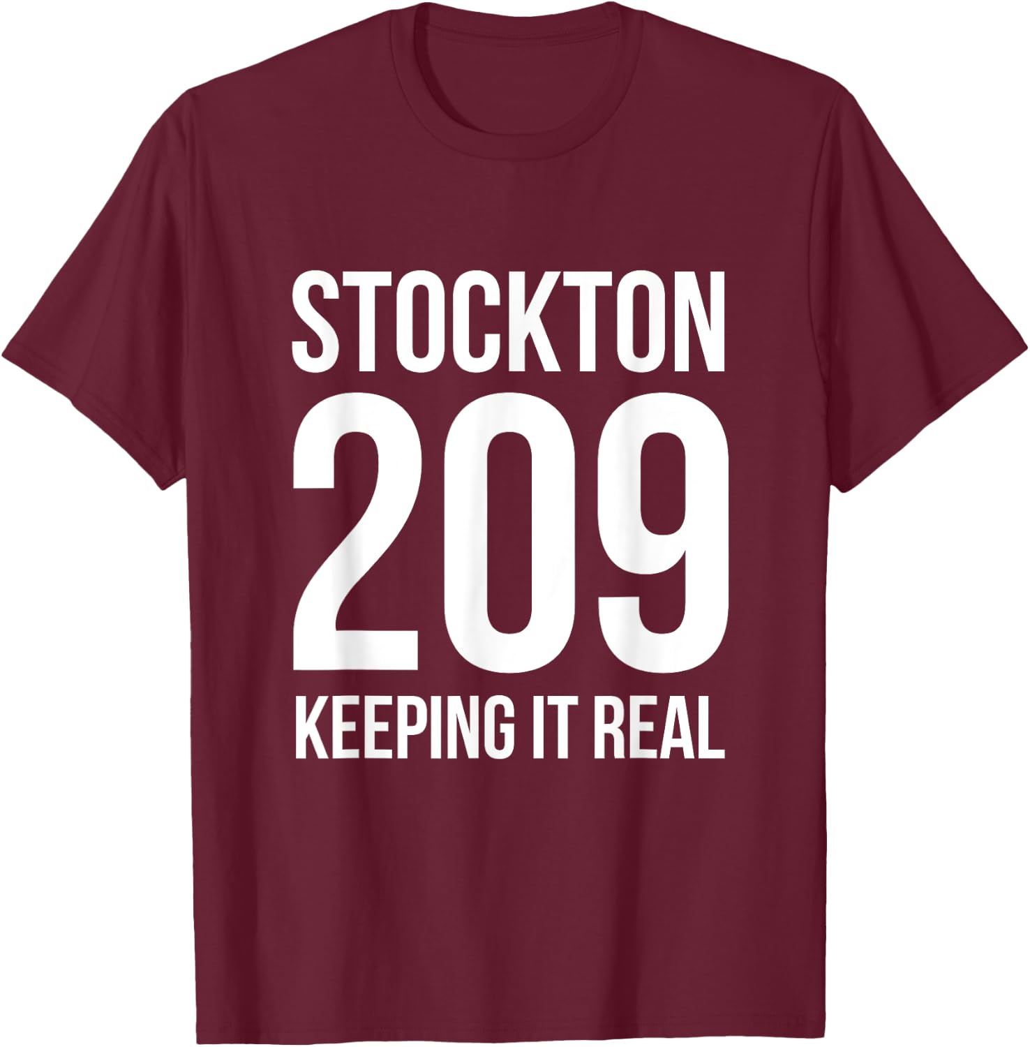 Stockton 209 T Shirt T-Shirt - T-Shirt | Maroon