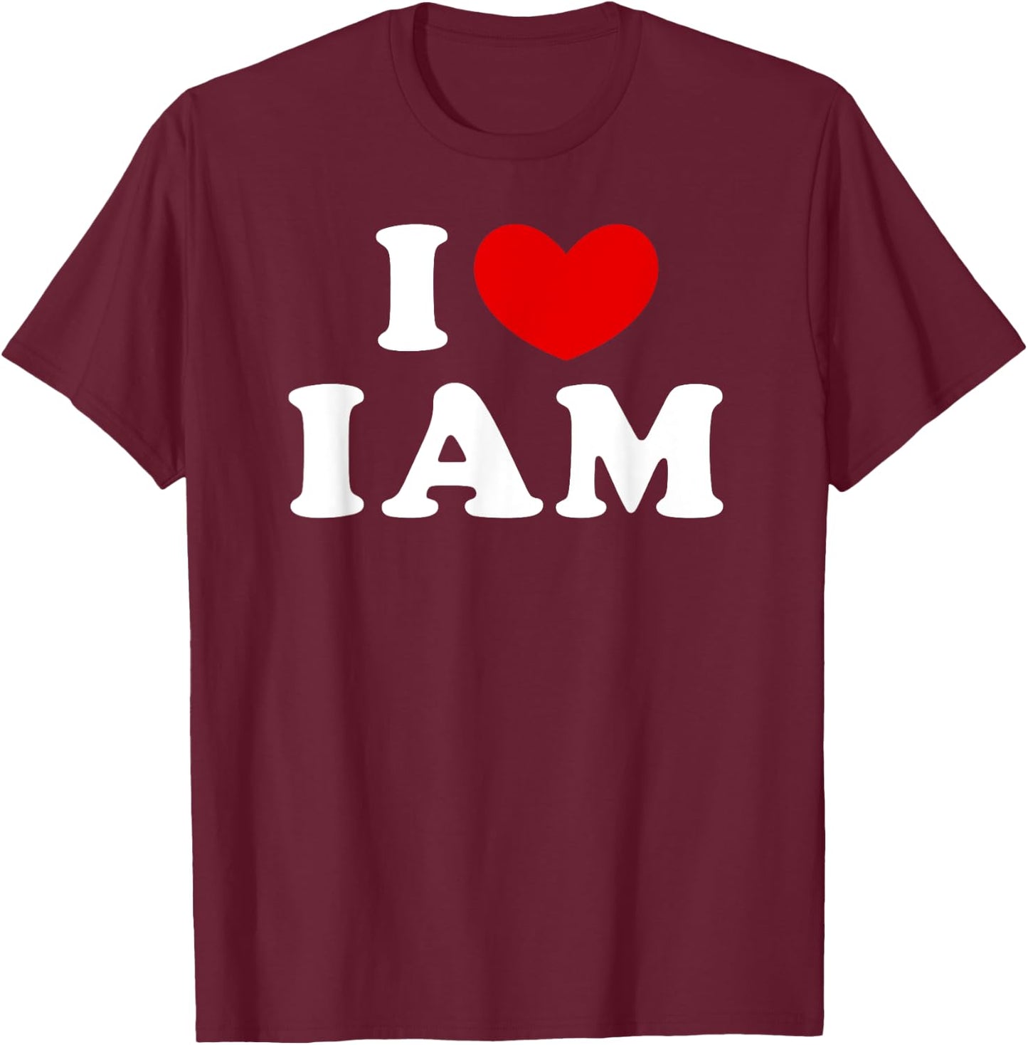 I Love Iam, I Heart Iam T-Shirt - T-Shirt | Maroon