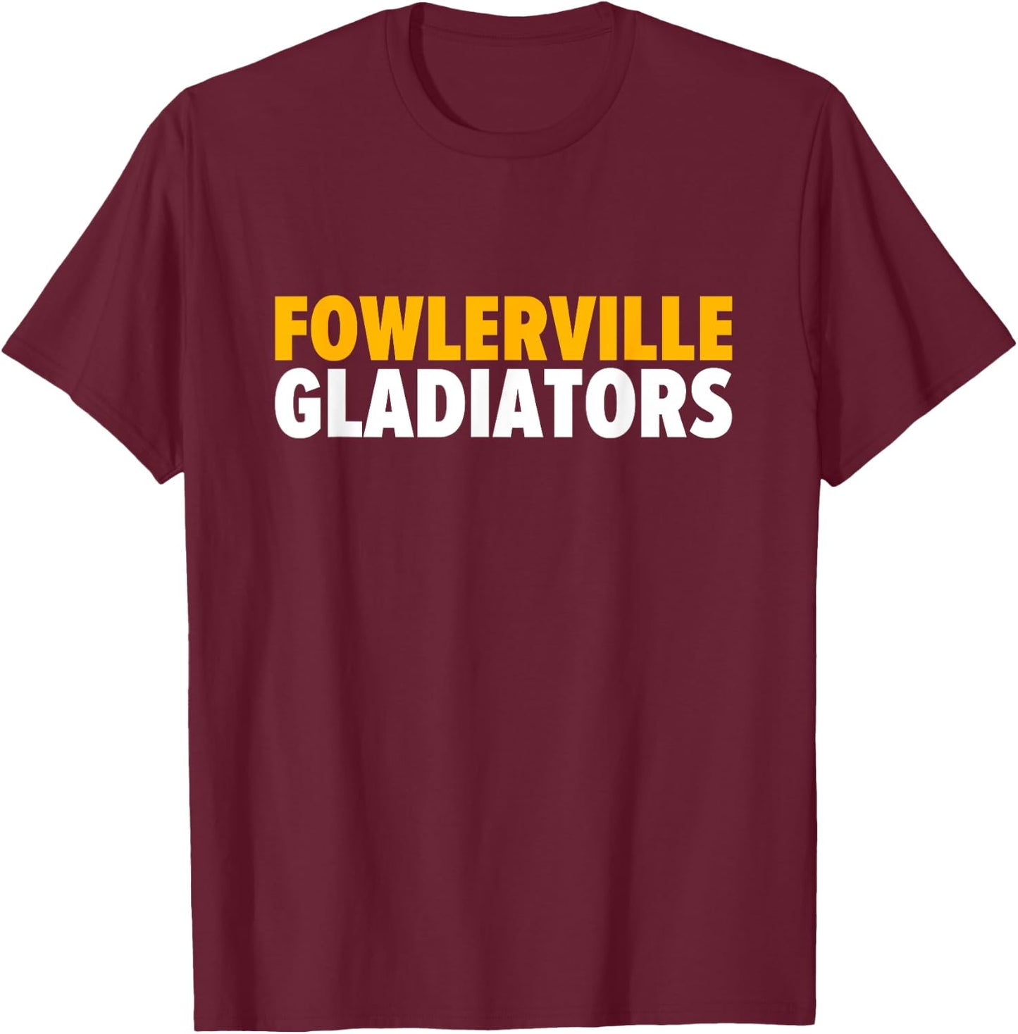 Fowlerville Gladiators Bold T-Shirt - T-Shirt | Maroon