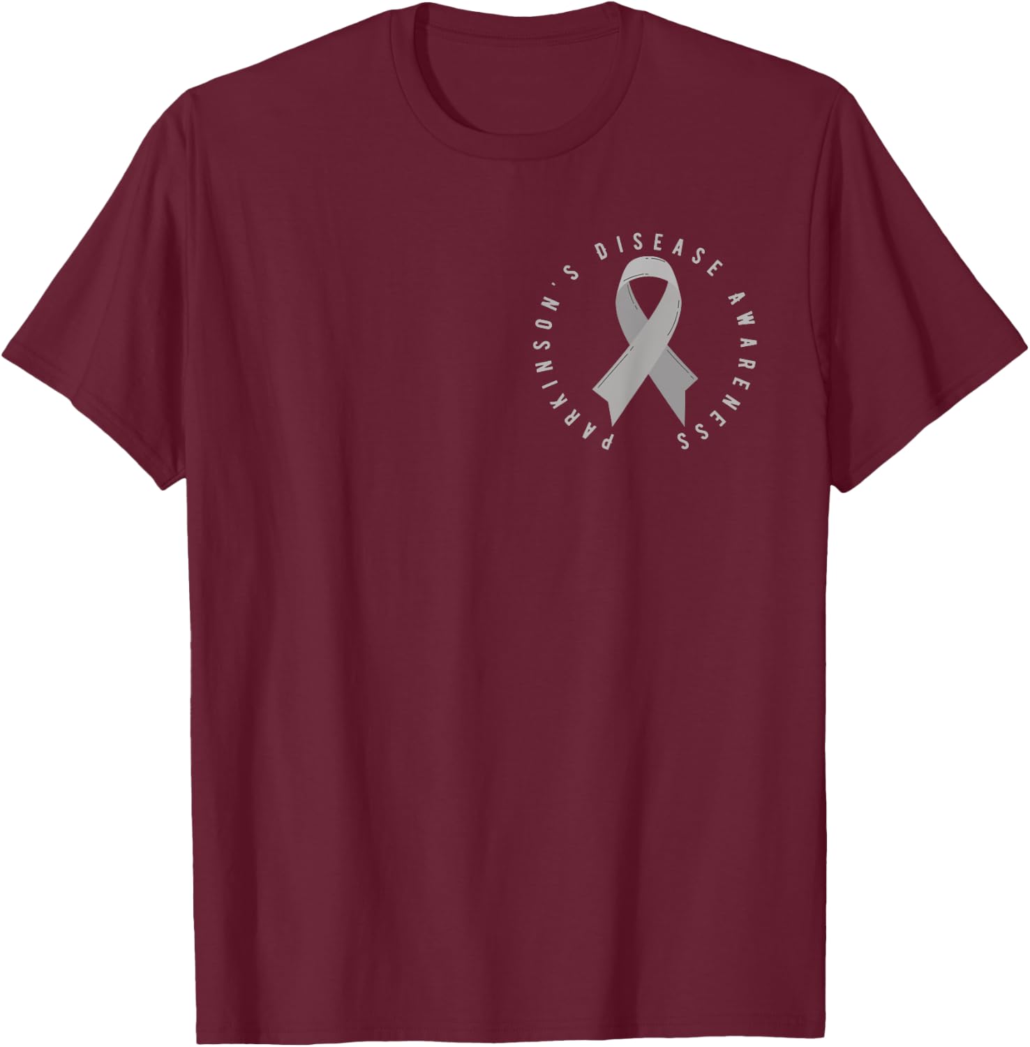Parkinson's Disease Awareness Month April Support Wear Grey T-Shirt - T-Shirt | Maroon