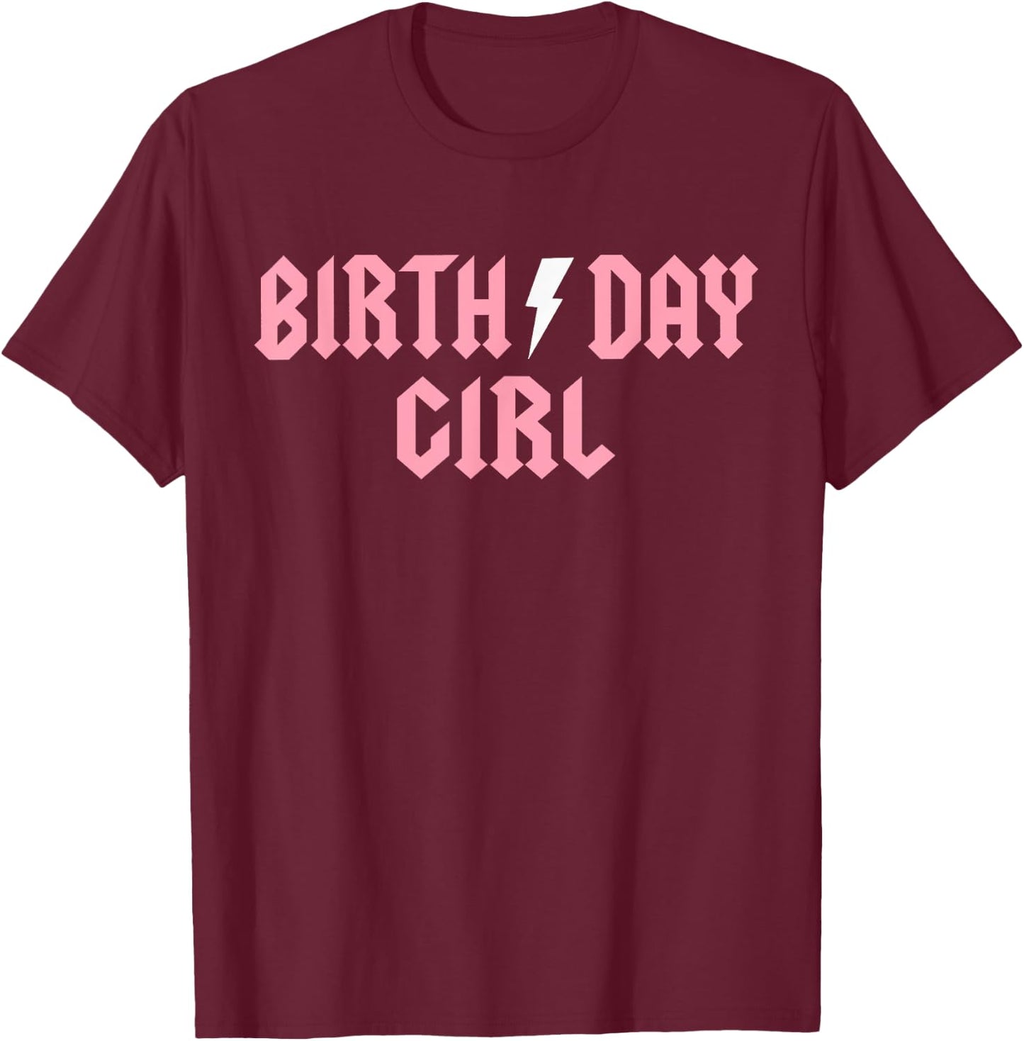 Rock n Roll Birthday Girl Birthday Rock Star Matching Family T-Shirt - T-Shirt | Maroon