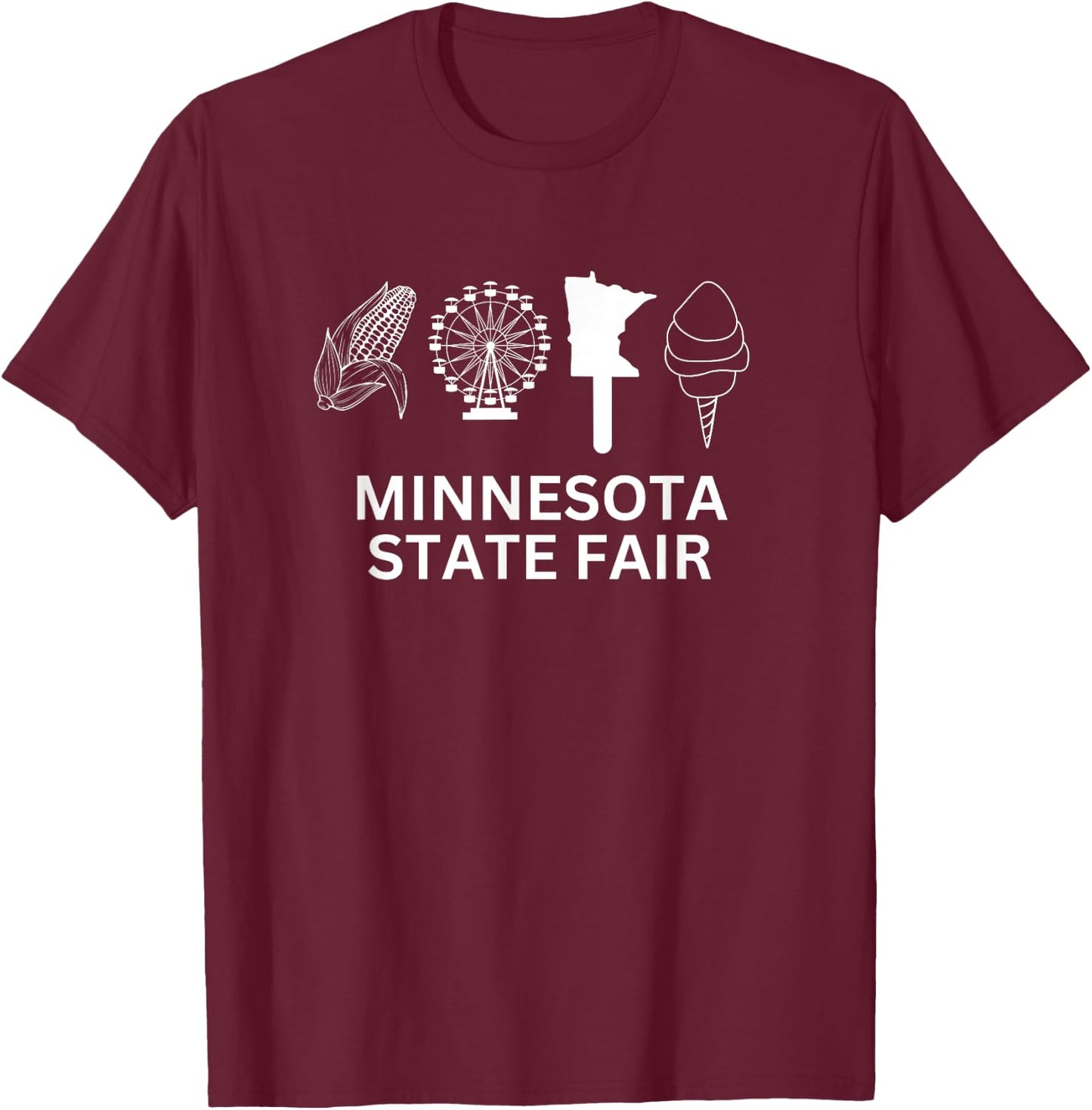 Minnesota State Fair Food T-Shirt - T-Shirt | Maroon