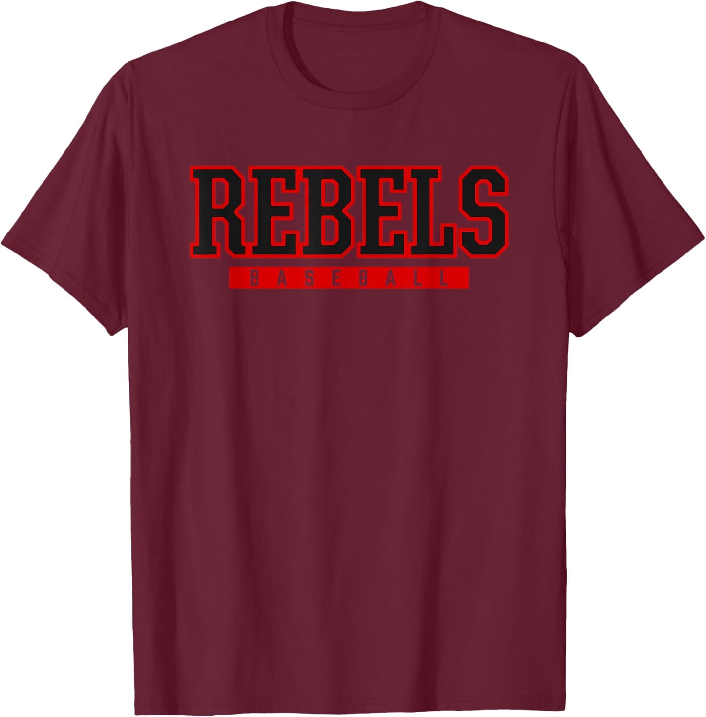 Harrison Central Rebels Baseball T-Shirt - T-Shirt | Maroon