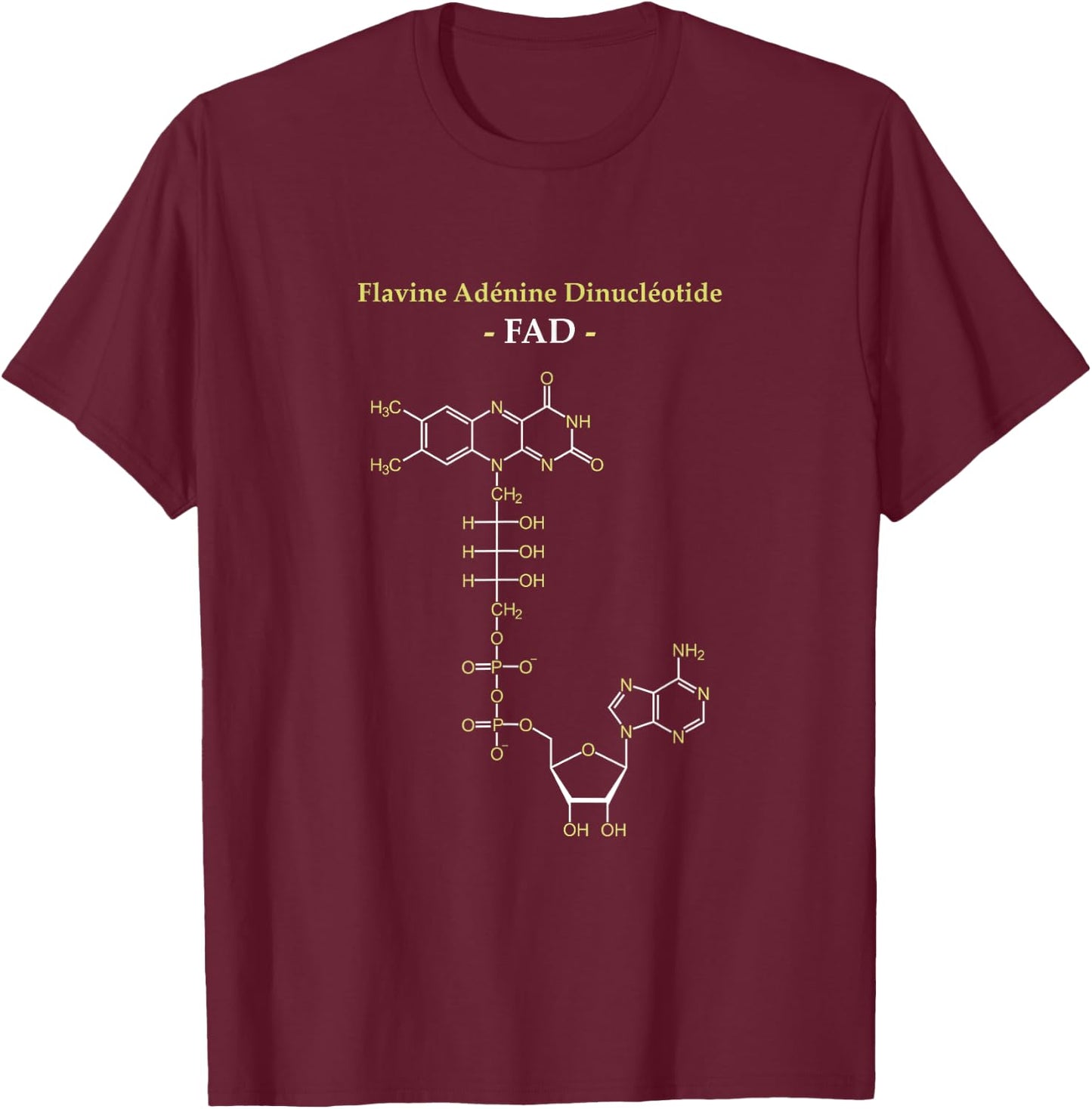 Flavin Adenine Dinucleotide FAD T-Shirt - T-Shirt | Maroon