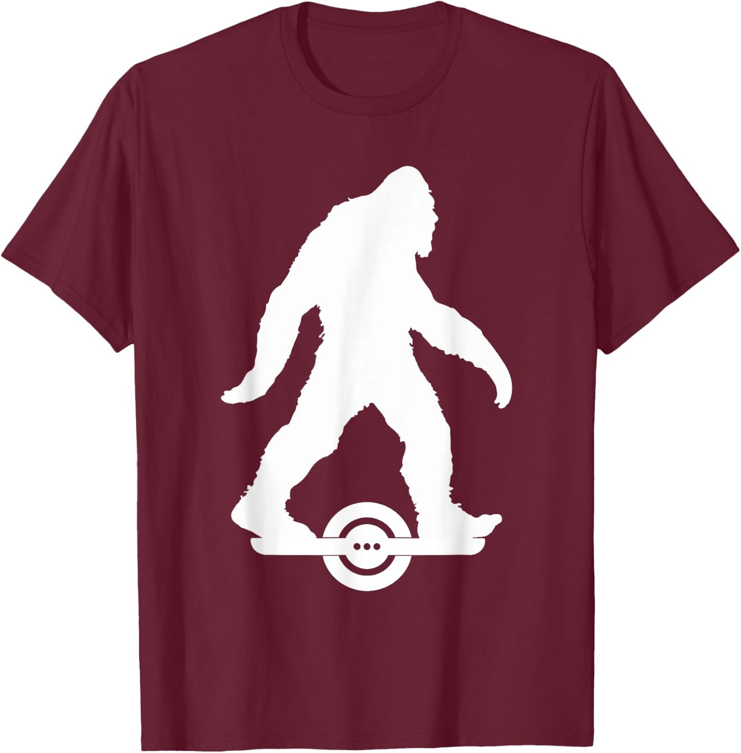 Bigfoot One Wheel Float Electric Skateboard Owner Hoverboard T-Shirt - T-Shirt | Maroon