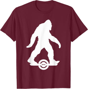 Bigfoot One Wheel Float Electric Skateboard Owner Hoverboard T-Shirt - T-Shirt | Maroon