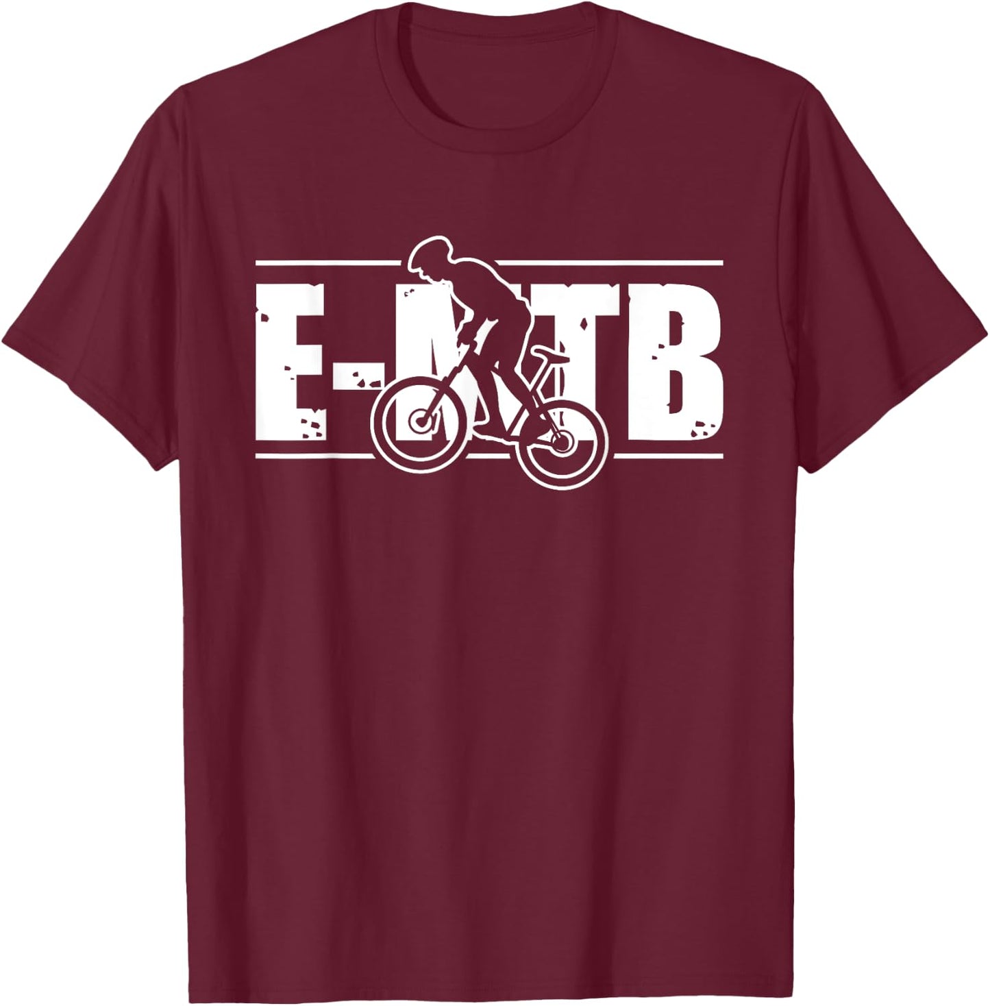 E-MTB E-Bike Electric Bicycle Gifts for Retirees T-Shirt - T-Shirt | Maroon