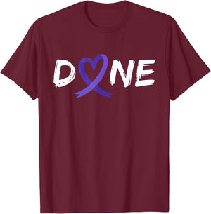 Done Last Day Of Radiation Chemo Pancreatic Cancer Heart T-Shirt - T-Shirt | Maroon