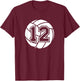 Volleyball Player #12 Volleyball Mom Dad Jersey Number 12 T-Shirt - T-Shirt | Maroon