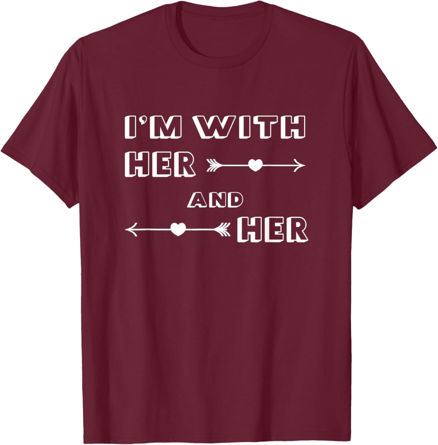 Polyamory Gay Pride Threelationship Shirt Polyamorous Gift T-Shirt - T-Shirt | Maroon