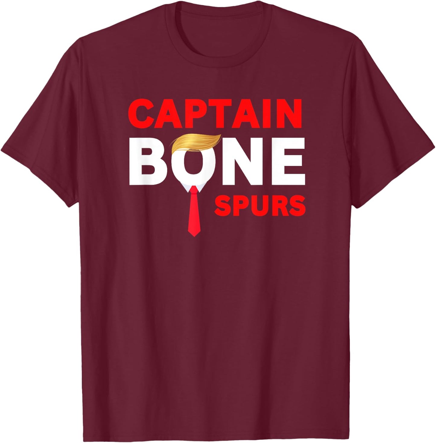 Captain Bone Spurs Funny Halloween Costume New 2025 T-Shirt - T-Shirt | Maroon