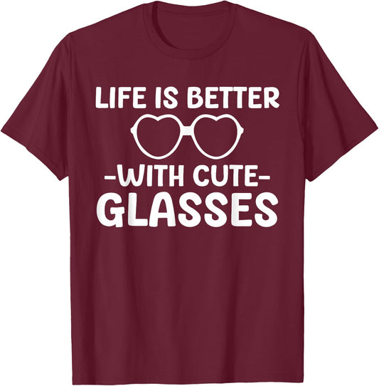 Cute Optician Art Women Optometrist Eyewear Optician T-Shirt - T-Shirt | Maroon