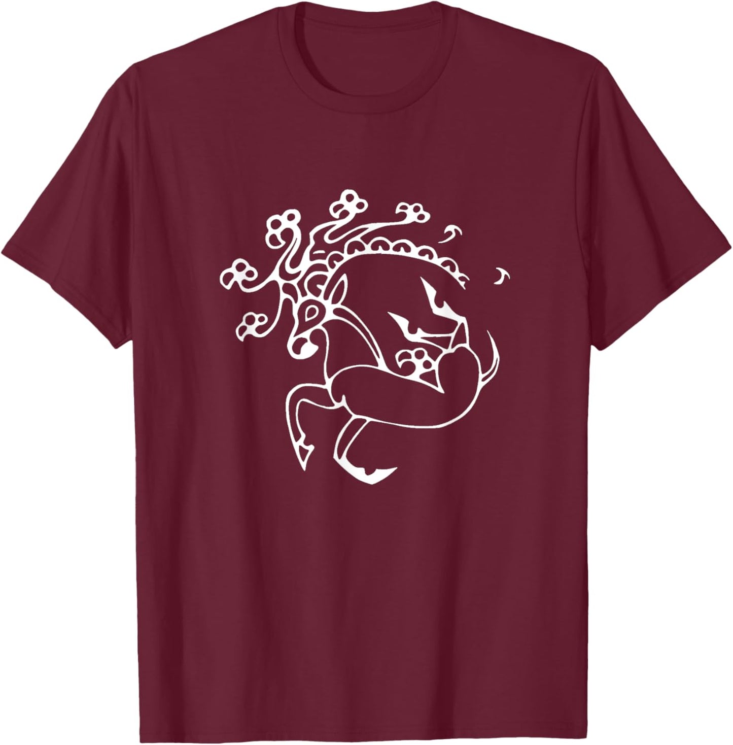 Ancient Russian Ice Maiden Priestess Tattoo T-Shirt - T-Shirt | Maroon