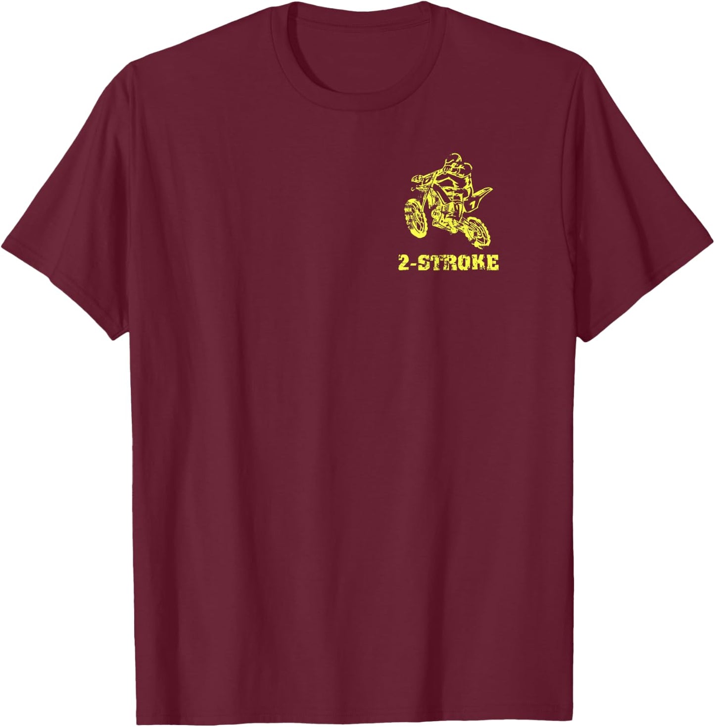 Dirt Bike Braap 2-Stroke 2-Sided T-Shirt - T-Shirt | Maroon
