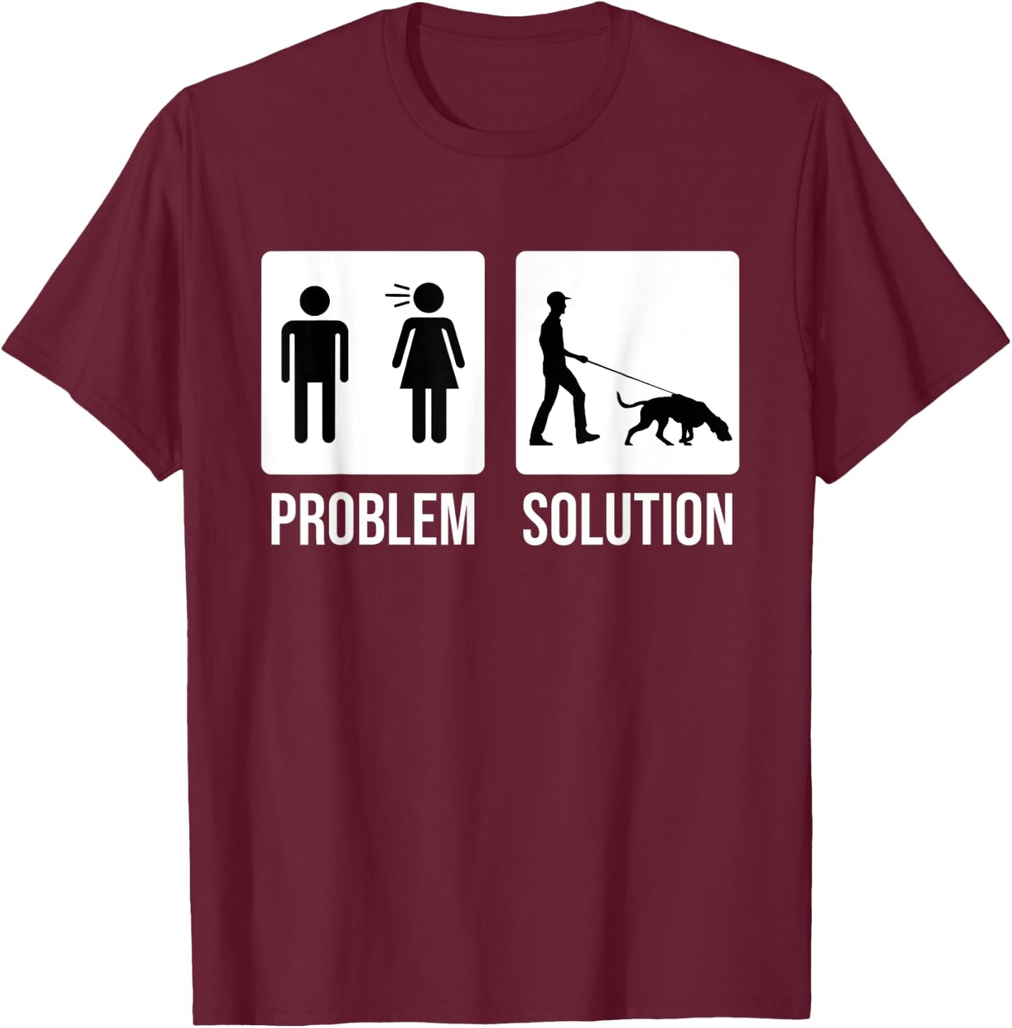 Mantrailing Mantrailer Tracking dog T-Shirt - T-Shirt | Maroon