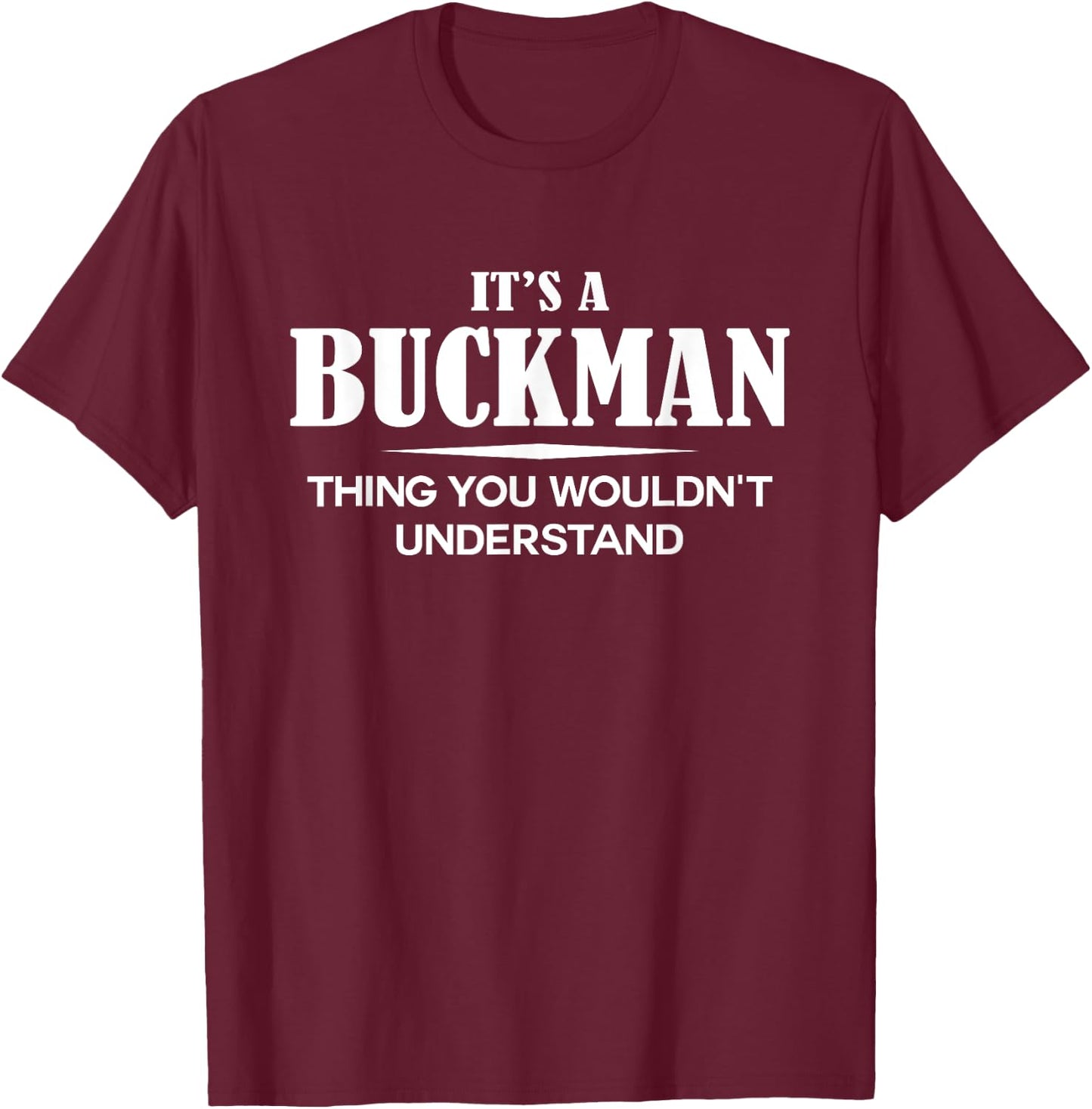 It's A BUCKMAN Thing You Wouldn't Understand Personalized T-Shirt - T-Shirt | Maroon