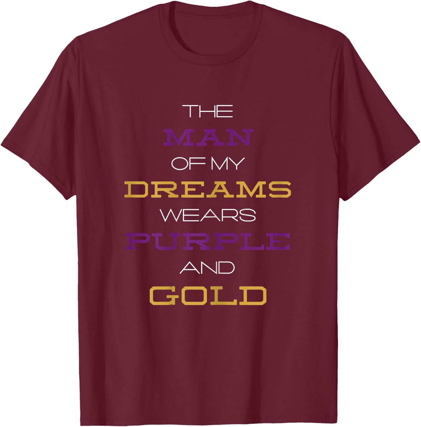 Man My Dreams Wears Purple & Gold | Black Fraternity Omega T-Shirt - T-Shirt | Maroon