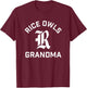 Rice University Owls Arched Grandma T-Shirt - T-Shirt | Maroon