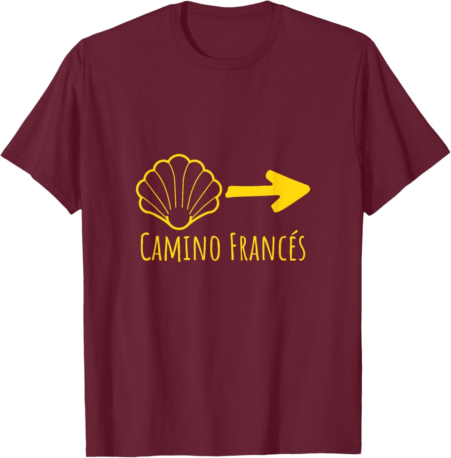 Buen Camino Frances El Santiago - Tops, & Accessories T-Shirt - T-Shirt | Maroon