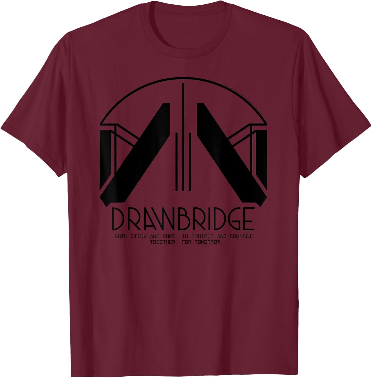 Drawbridge Logo Death Stranding Video Gaming Merch T-Shirt - T-Shirt | Maroon