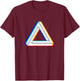 Optical Illusion Trippy Geometric Shapes Abstract Art EDM T-Shirt - T-Shirt | Maroon