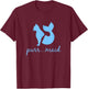 Purrmaid - Funny Cat Lady Mermaid Feline Lover T-Shirt - T-Shirt | Maroon