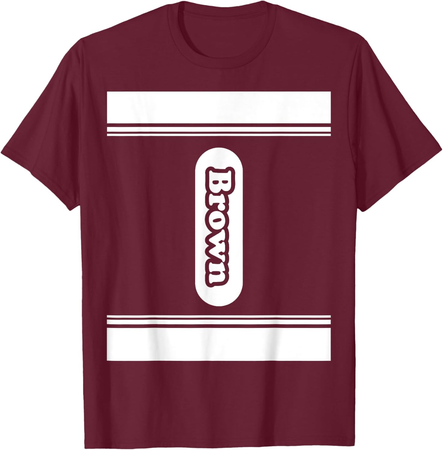 Brown Crayon Halloween Matching Costume Toddlers Kids T-Shirt - T-Shirt | Maroon