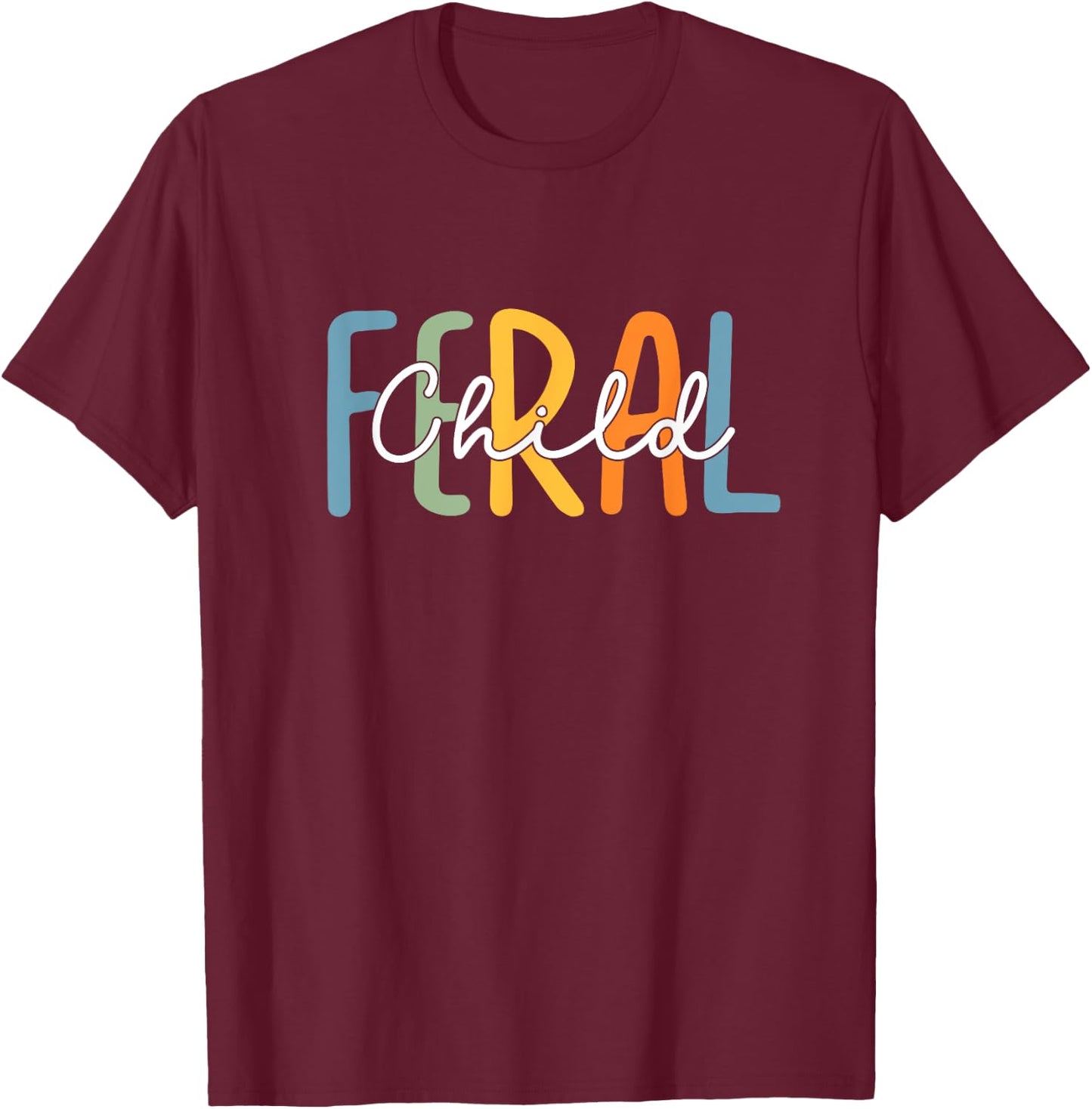 Vintage Feral Child Toddler Feral Girl Or Boy Flower Girl T-Shirt - T-Shirt | Maroon