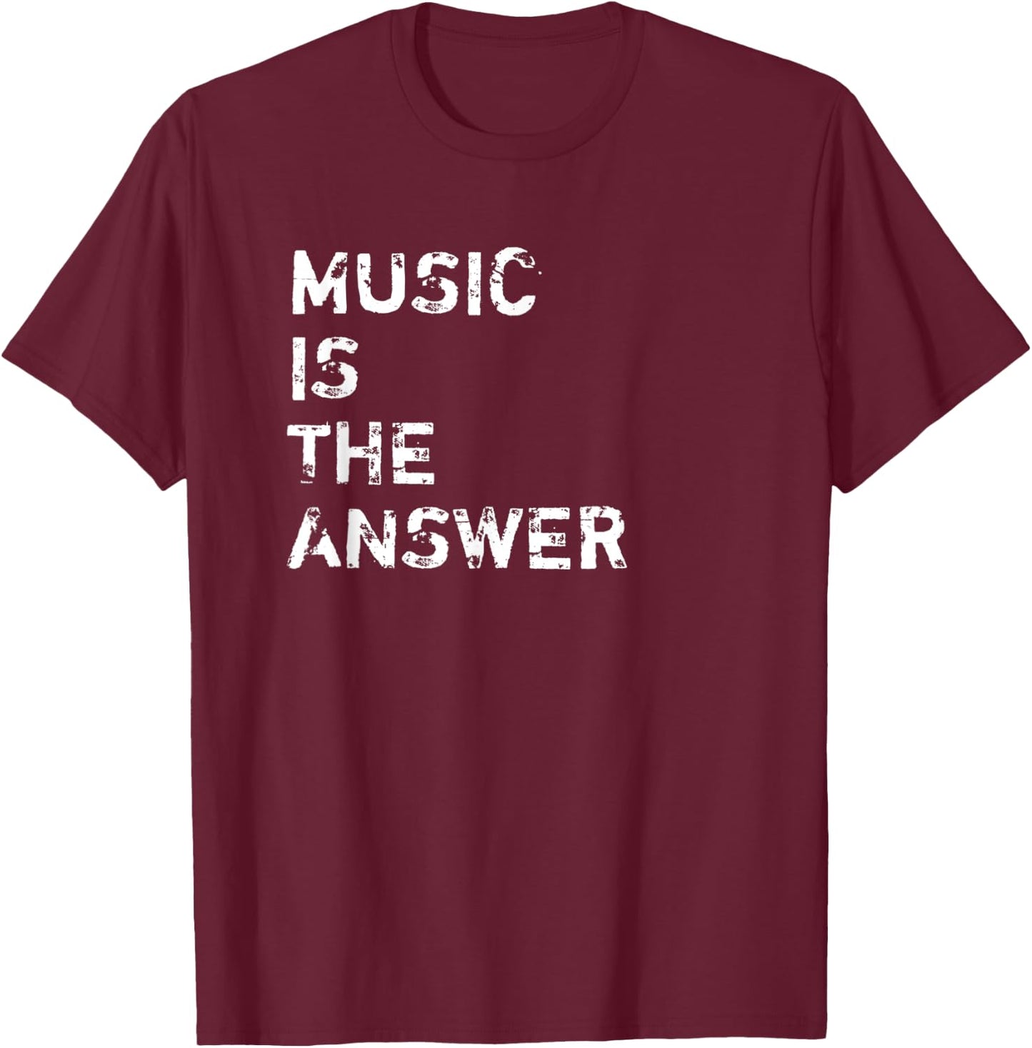 Music is the Answer DJ T-Shirt - T-Shirt | Maroon