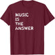 Music is the Answer DJ T-Shirt - T-Shirt | Maroon