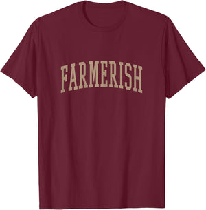 Farmerish Cute Farmers Wife Girlfriend Harvest Season T-Shirt - T-Shirt | Maroon