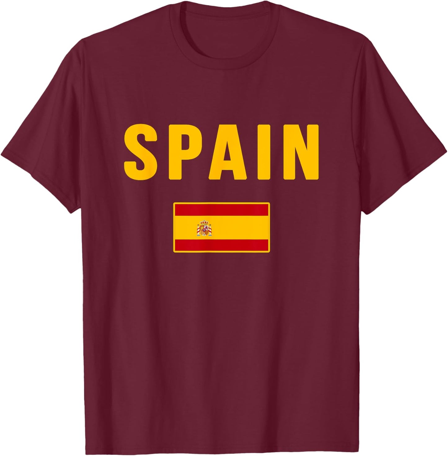 Spain Spanish Flag Espana T-Shirt - T-Shirt | Maroon