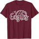 Volleyball Eagle School Sports Fan Team Spirit T-Shirt - T-Shirt | Maroon