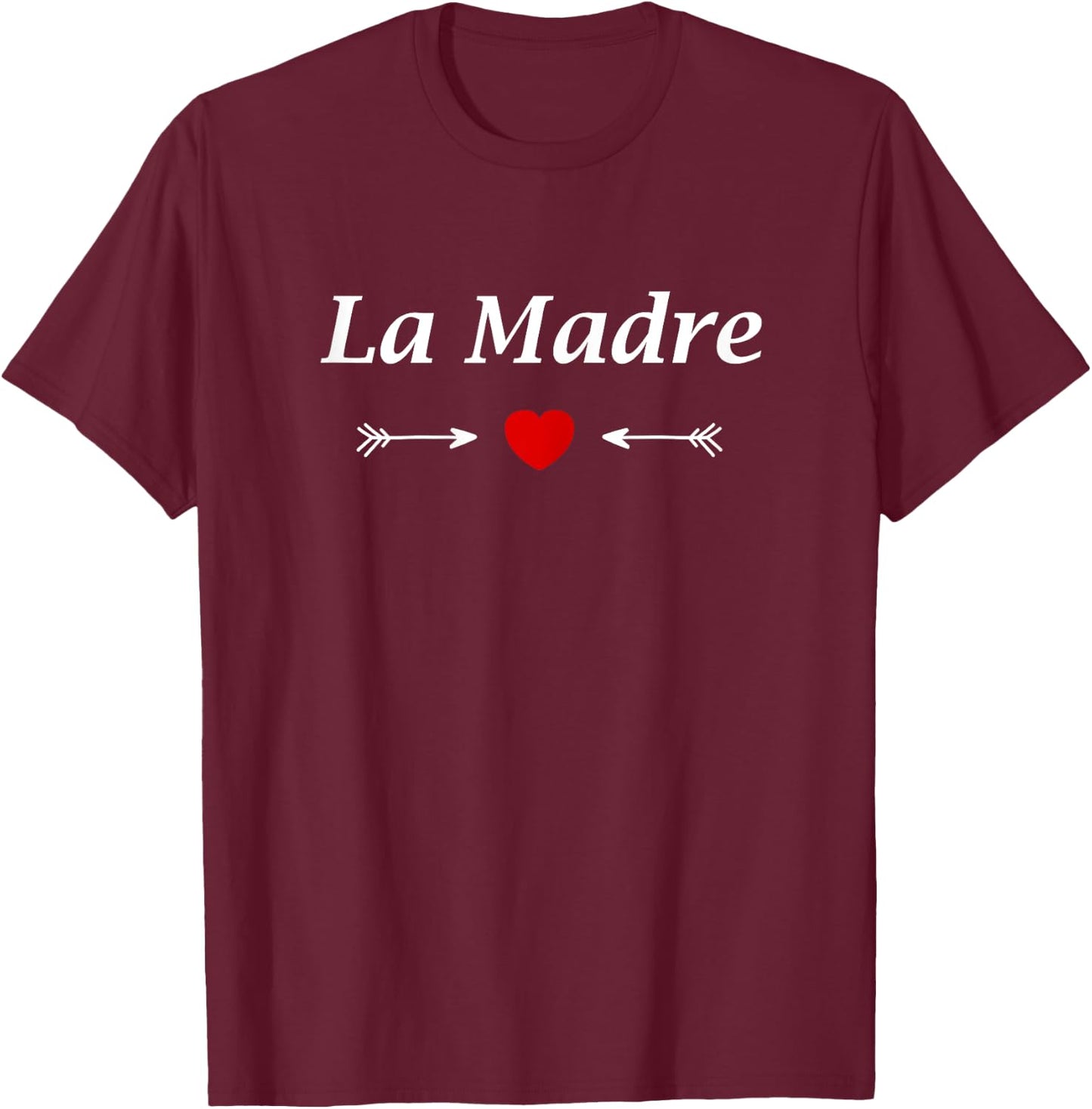 Small heart mothers day Love La madre Nickname mom La madre T-Shirt - T-Shirt | Maroon