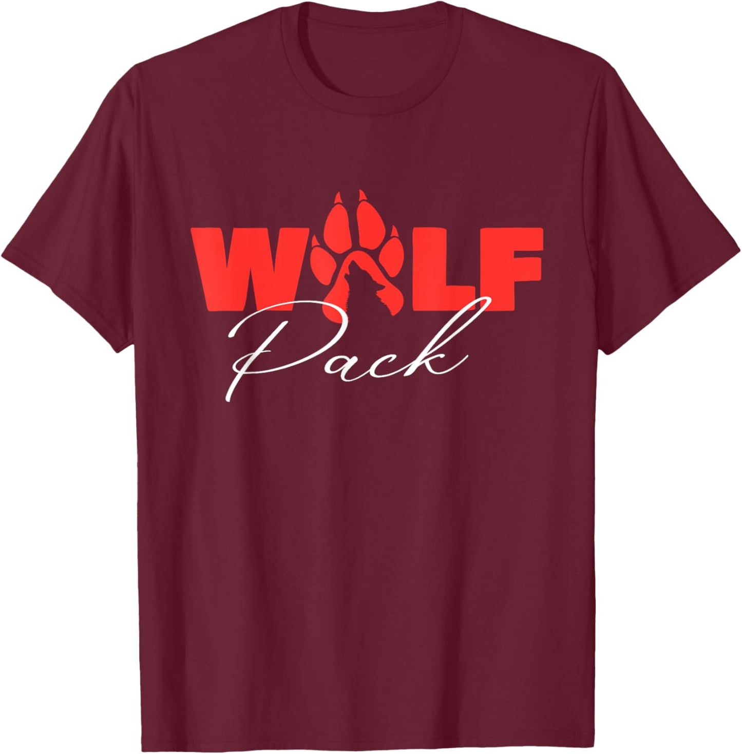Wolf Pack - Wolf Lover Wildlife Animal Outdoor Enthusiast T-Shirt - T-Shirt | Maroon