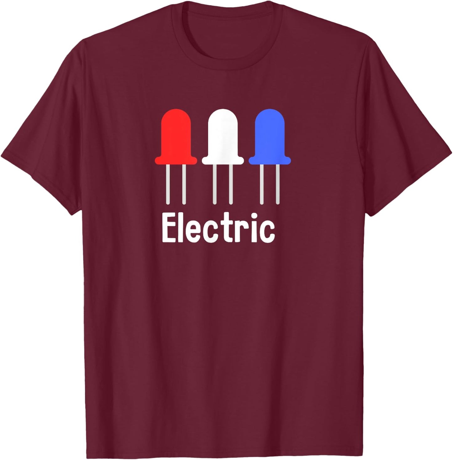 Electric Led light Electrical Engineer Cute Gifts T-Shirt - T-Shirt | Maroon