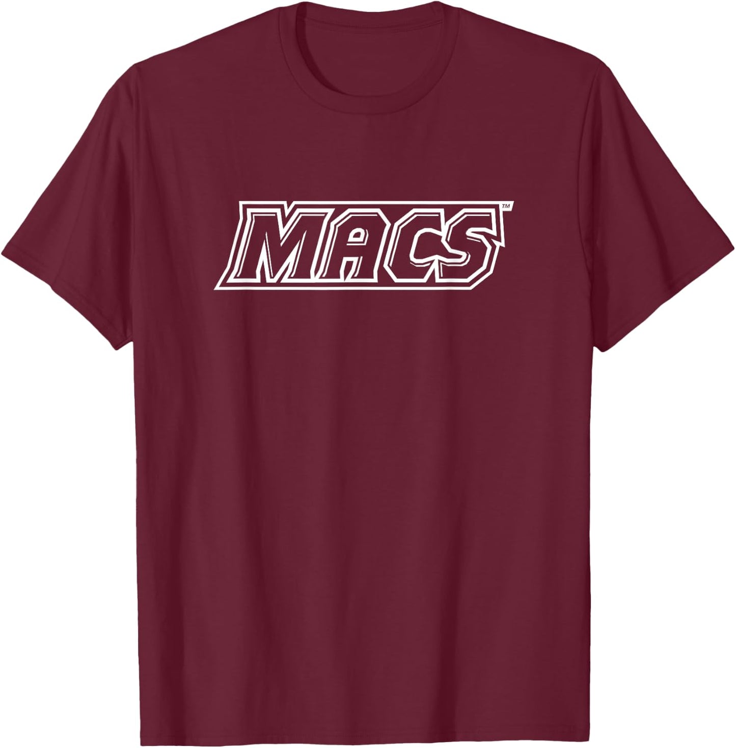 Macs - Yeshiva University Maccabees White Logo T-Shirt - T-Shirt | Maroon
