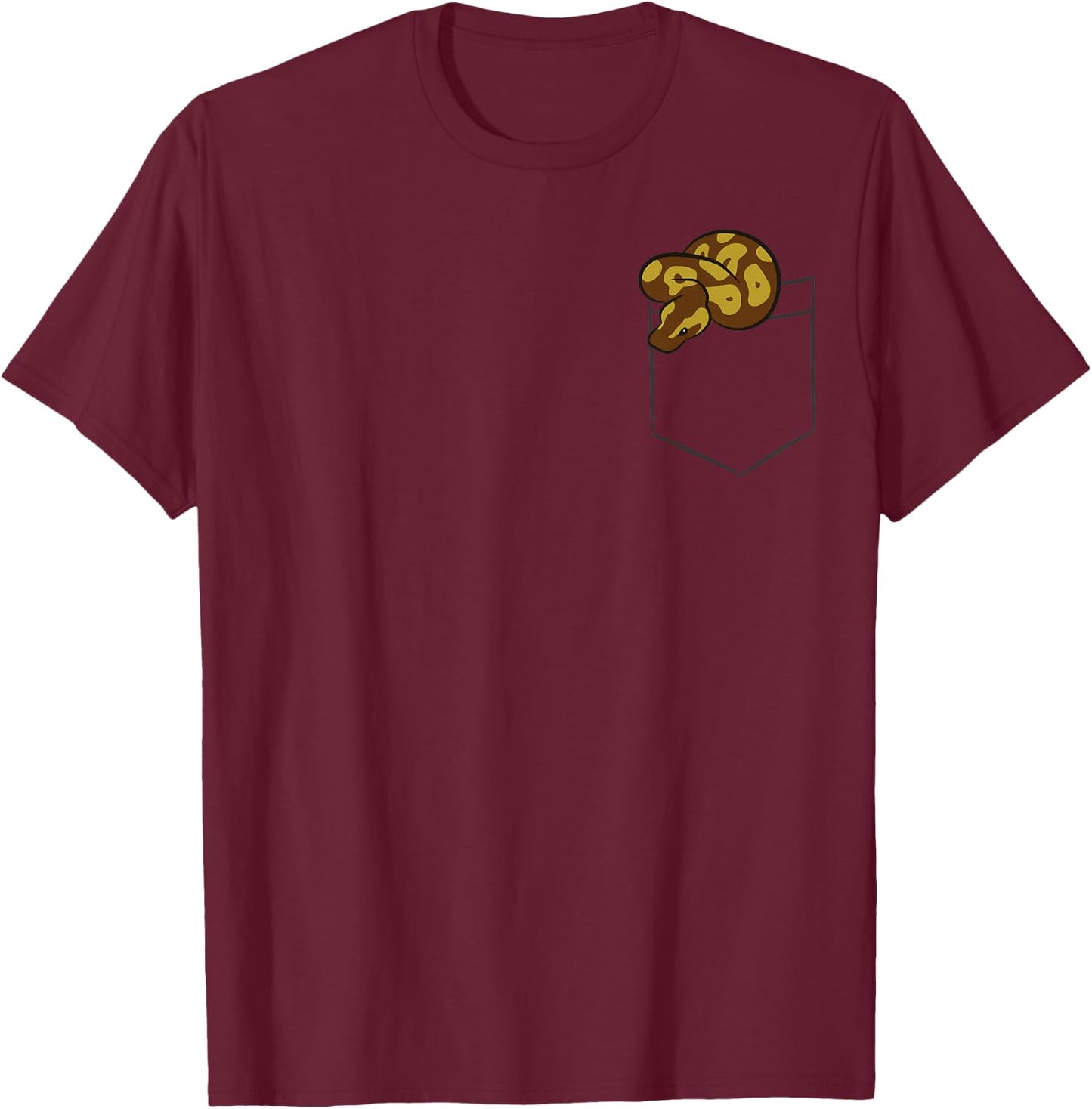 Ball Python Snake In The Pocket Cute Ball Python T-Shirt - T-Shirt | Maroon