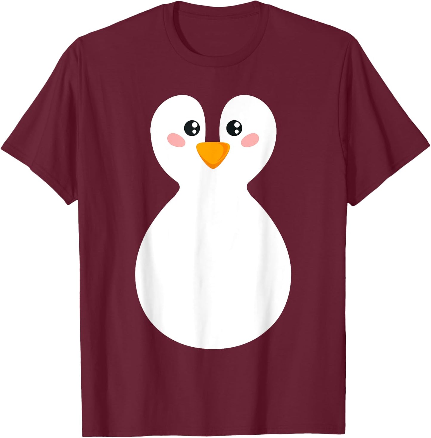 Funny lazy easy penguin costume for DIY halloween party T-Shirt - T-Shirt | Maroon