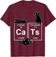 Cat Chemistry Periodic Table Funny Gifts Cat Dad, Cat Mom T-Shirt - T-Shirt | Maroon