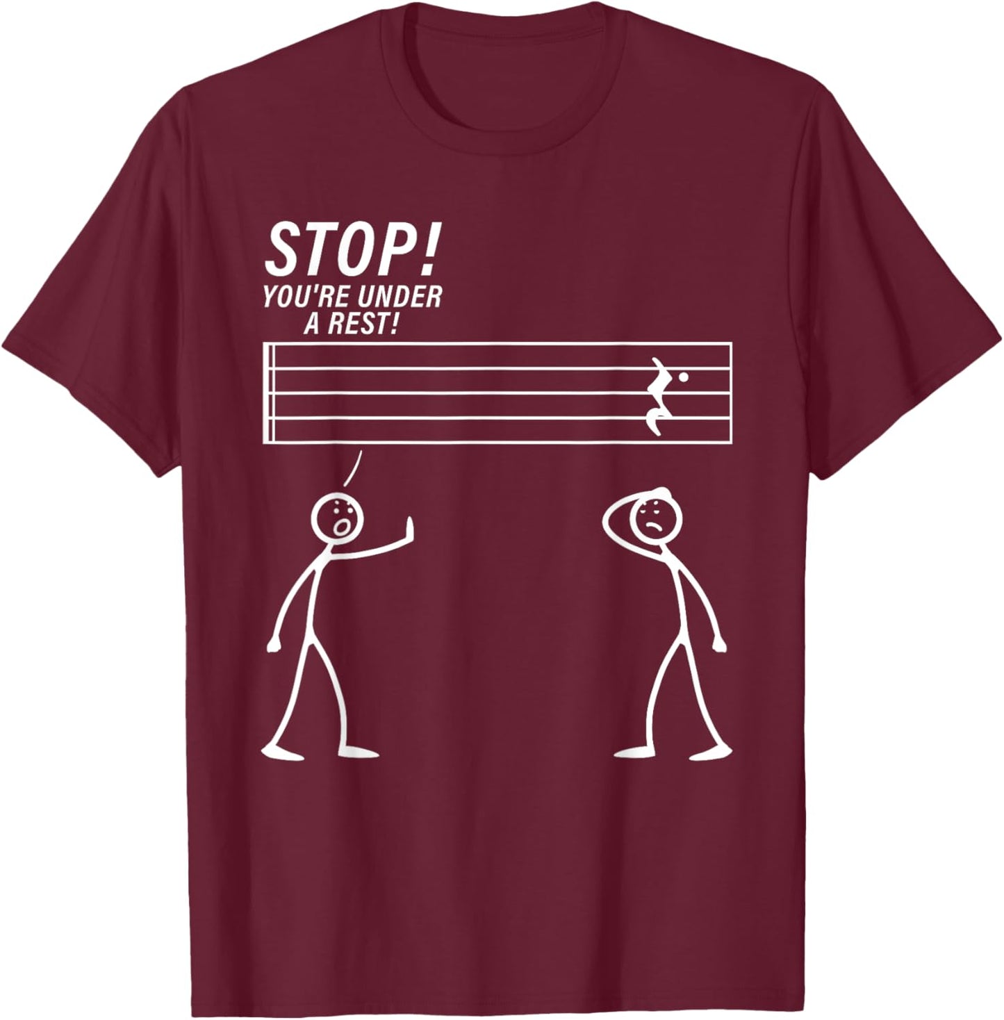 Funny Music Design Women Music Teacher Music Lover T-Shirt - T-Shirt | Maroon