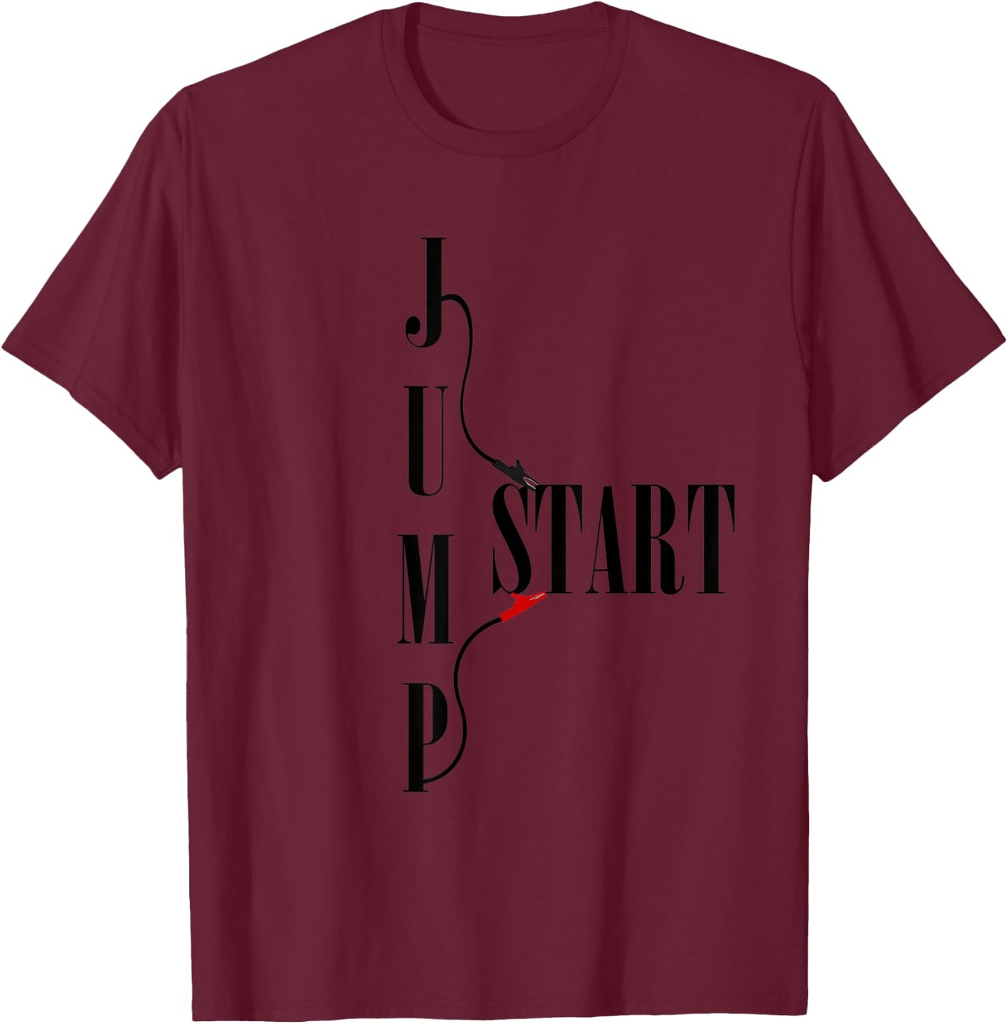 Jump Start - Car Junkie Lover T-Shirt - T-Shirt | Maroon