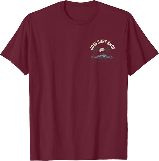 Joe's Surf Shop Early Bird Logo Graphic T-Shirt - T-Shirt | Maroon