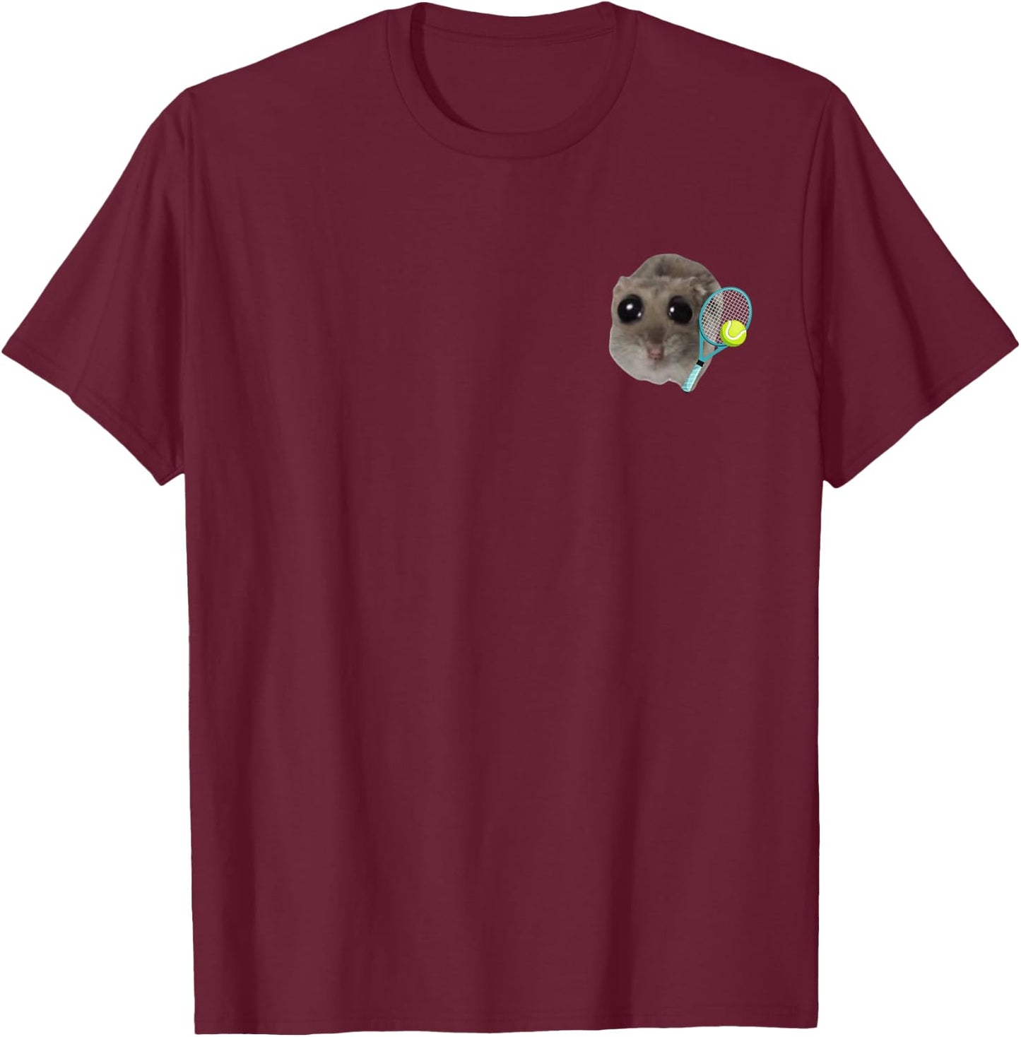 Sad Hamster Meme - Tennis T-Shirt - T-Shirt | Maroon