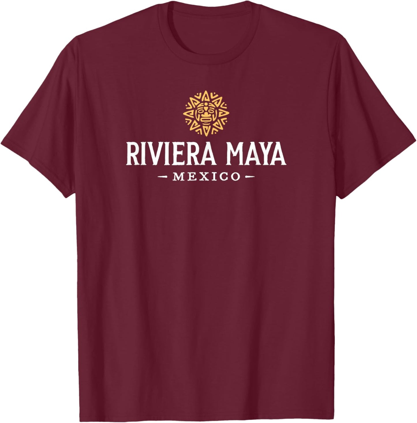 Riviera Maya Mexico Vintage Sun Beach Vacation Souvenir T-Shirt - T-Shirt | Maroon