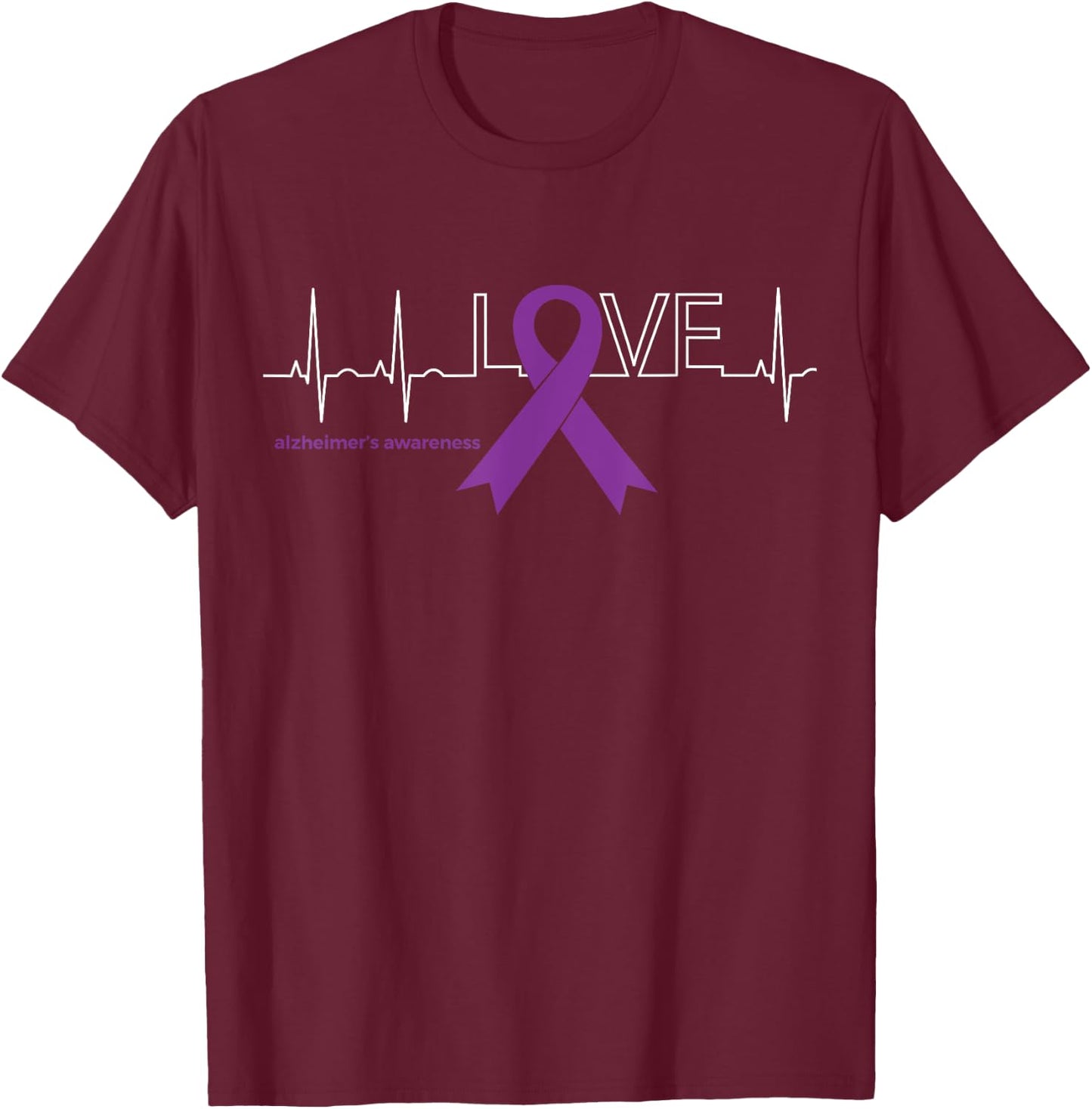 LOVE | Products for Survivors National Alzheimer's Awareness T-Shirt - T-Shirt | Maroon