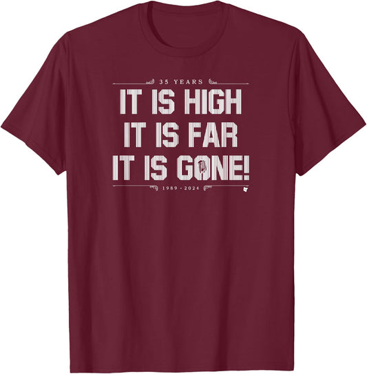 It is High It is Far It is Gone - New York Baseball T-Shirt - T-Shirt | Maroon