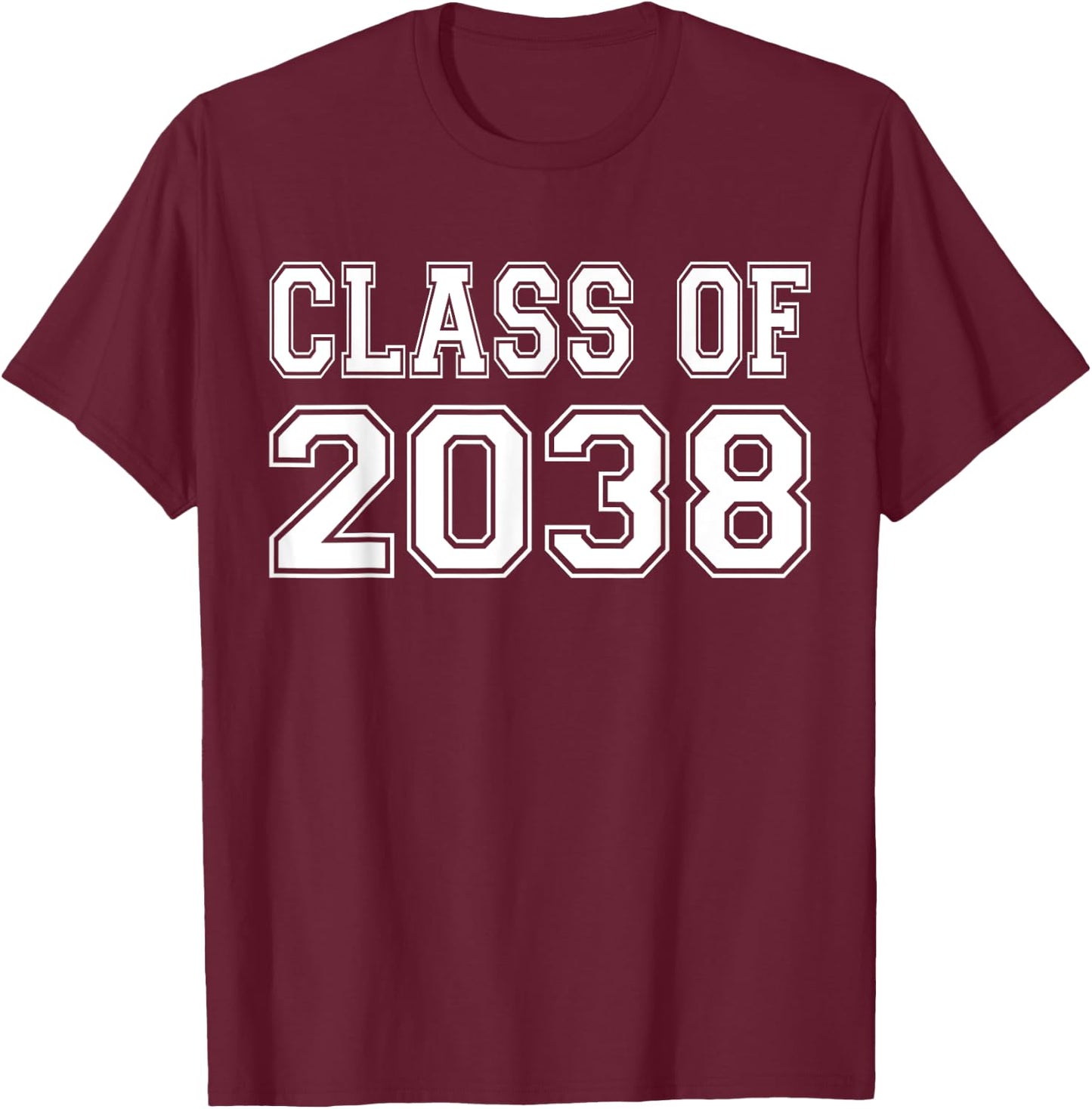 Class Of 2038 Pre-K First Day of School Kids 2038 Graduation T-Shirt - T-Shirt | Maroon