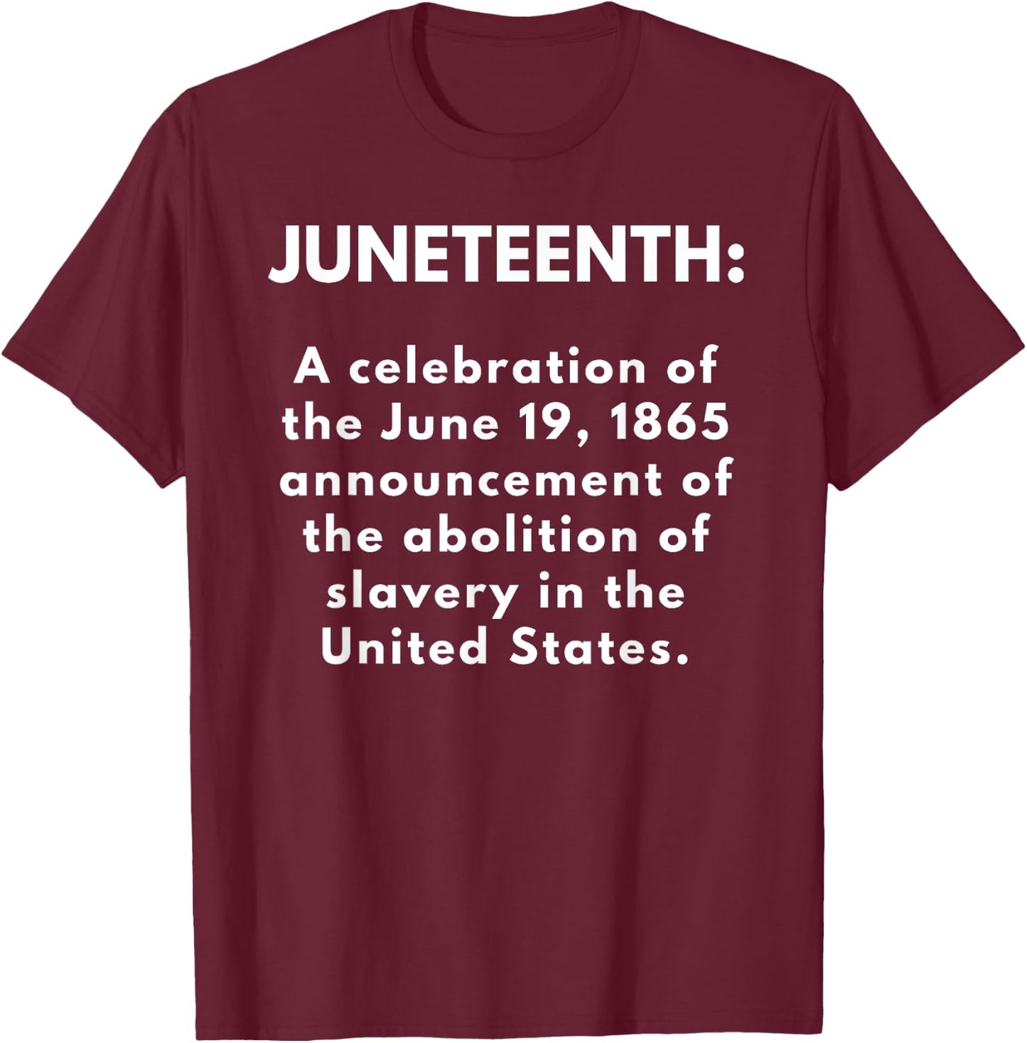Black Juneteenth Celebration Shirt for Kids and Adults T-Shirt - T-Shirt | Maroon